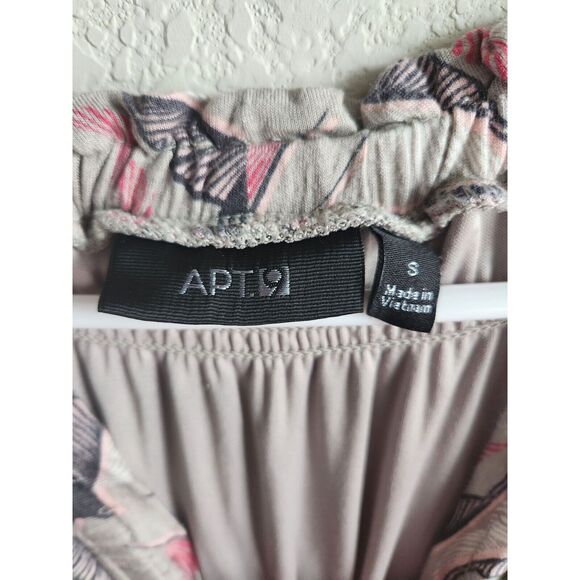 Apt 9 Womens Sz S Maxi Dress Sparrow Print Pink and Gray Sleeveless - Picture 2 of 3